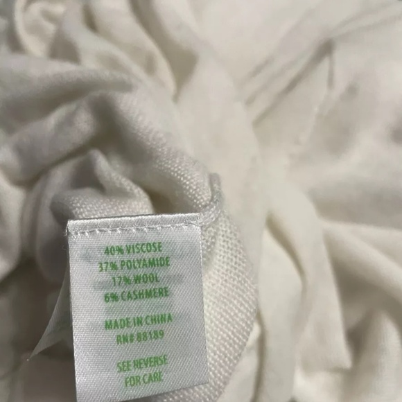 Lilly Pulitzer Sydelle Wrap Sweater, Ivory, Cashmere Blend, Size Medium - Picture 2 of 16